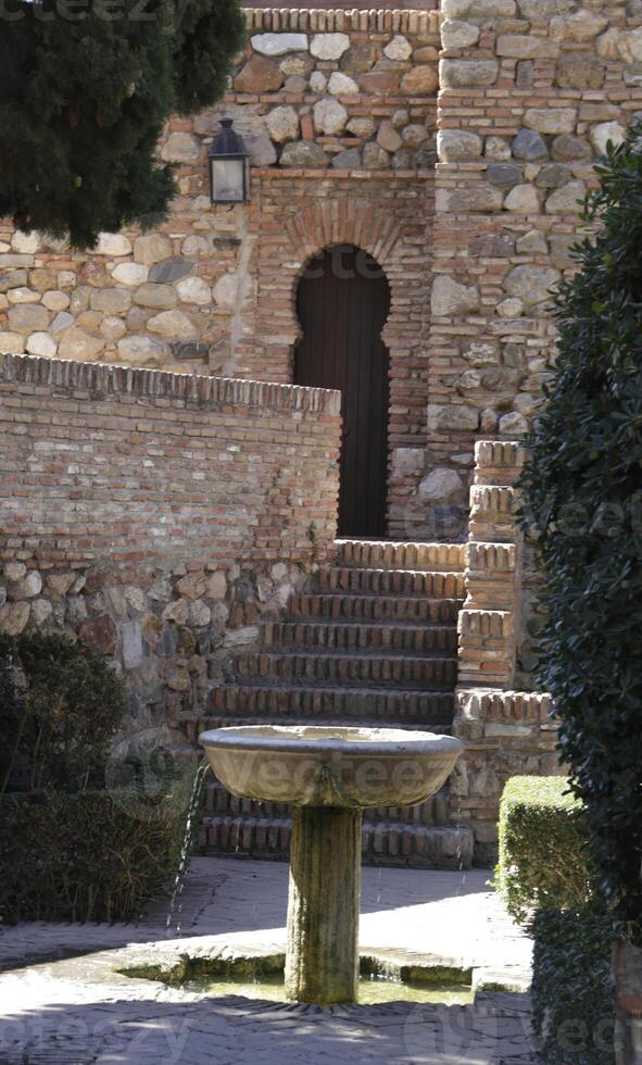 Alcazaba Palácio dentro málaga, Espanha foto