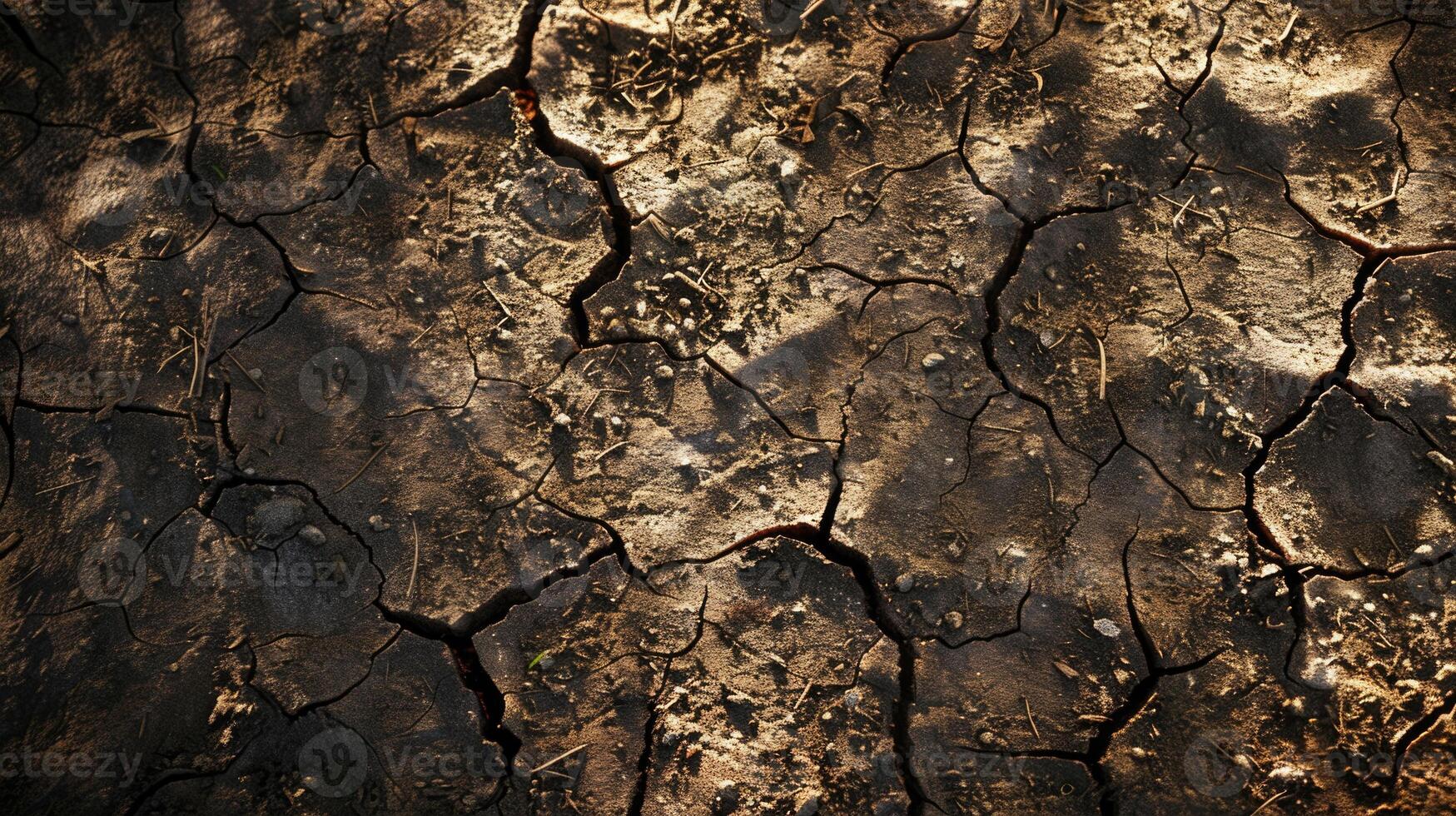 terra desatado texturizado superfície fundo debaixo brilhante luz solar fechar-se textura foto