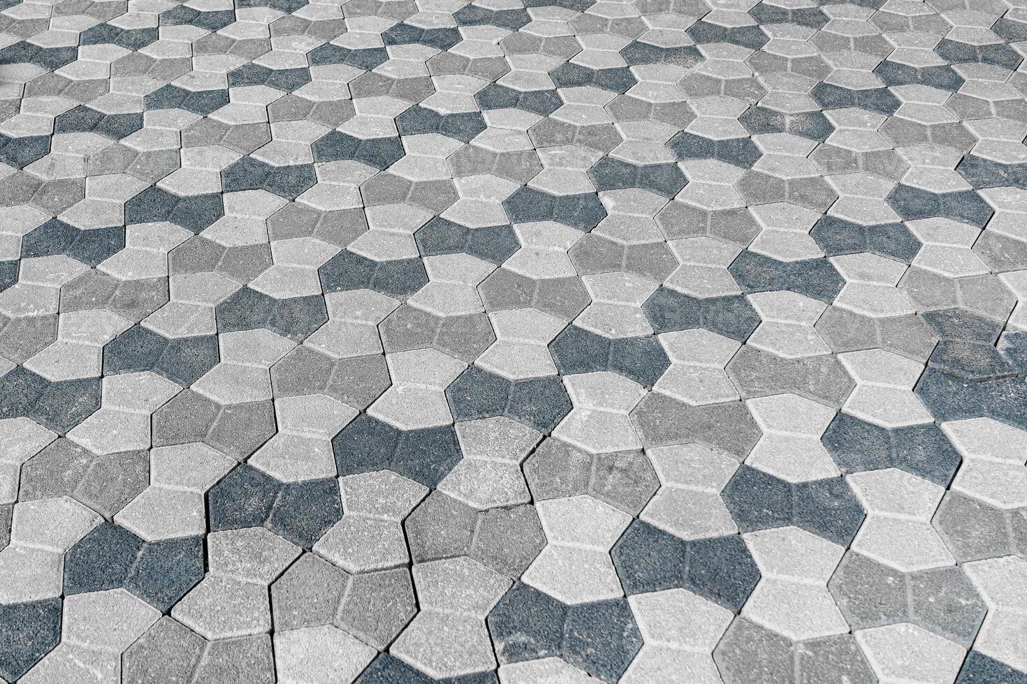 a textura do uma pedra velho calçada com uma perspectiva. foto