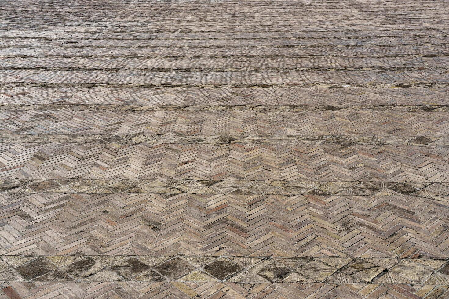 a textura do uma pedra velho calçada com uma perspectiva. foto