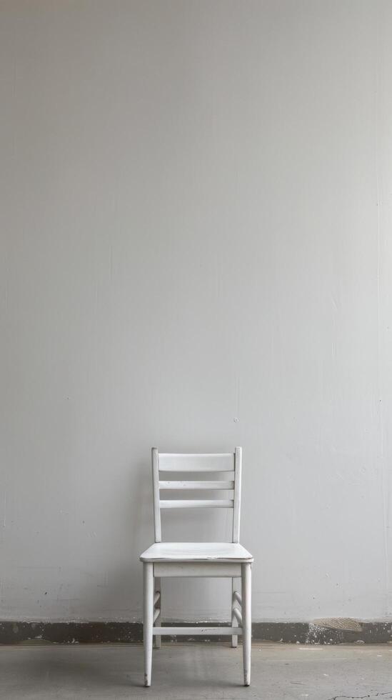 solitário branco cadeira retrato foto