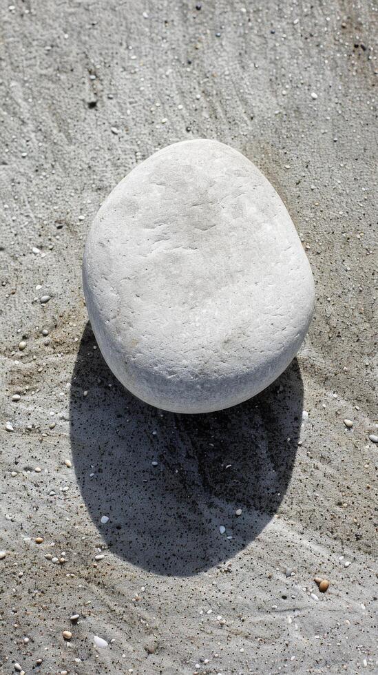 suave branco pedra em de praia foto