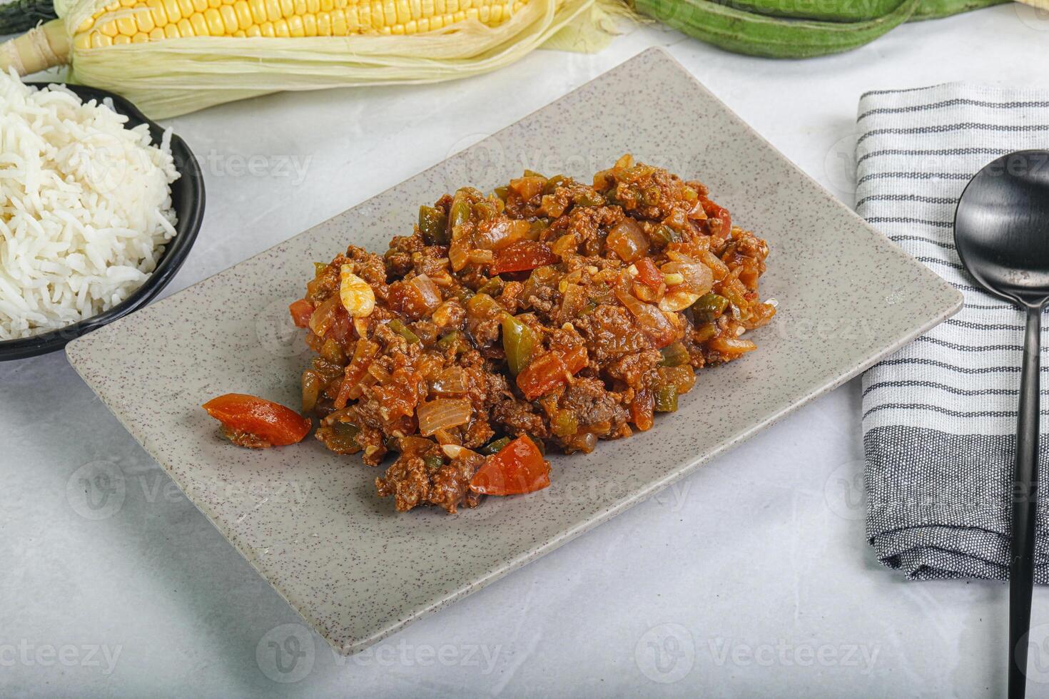 mexicano cozinha - Pimenta vigarista carne foto