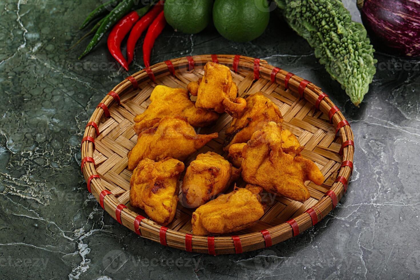 indiano cozinha - paneer pakora queijo foto