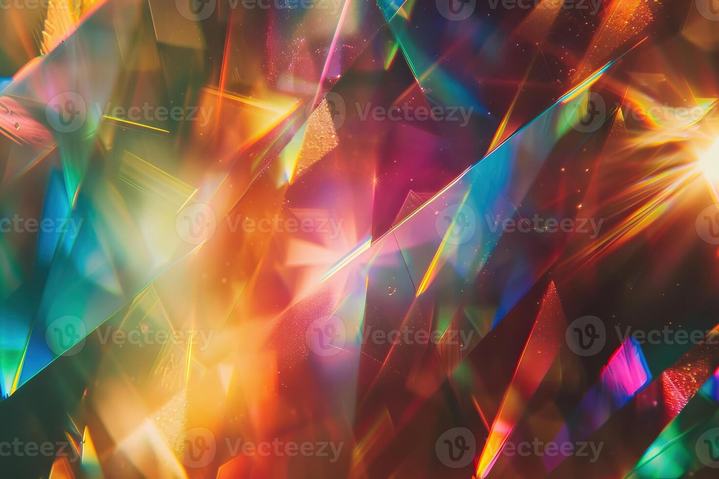 ai gerado vintage arco Iris holográfico abstrato foto sobreposição com criativo efeitos.