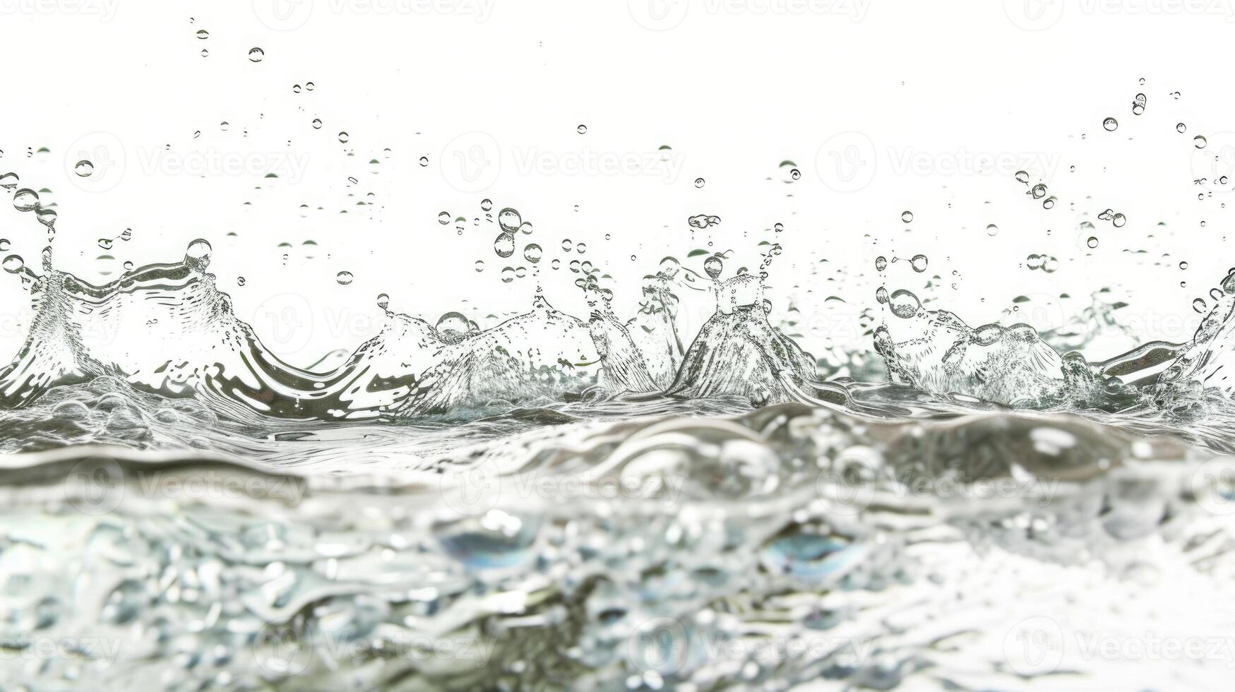 ai gerado água e ar bolhas sobre branco fundo água e ar bolhas sobre branco fundo foto