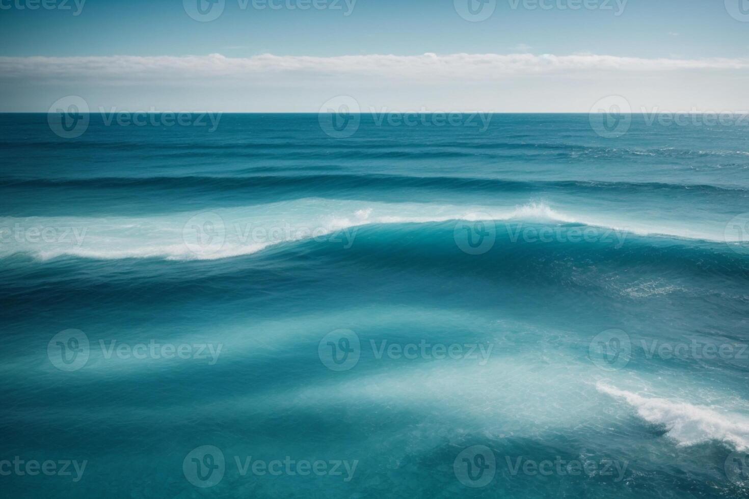 uma Visão do a oceano a partir de acima com ondas foto