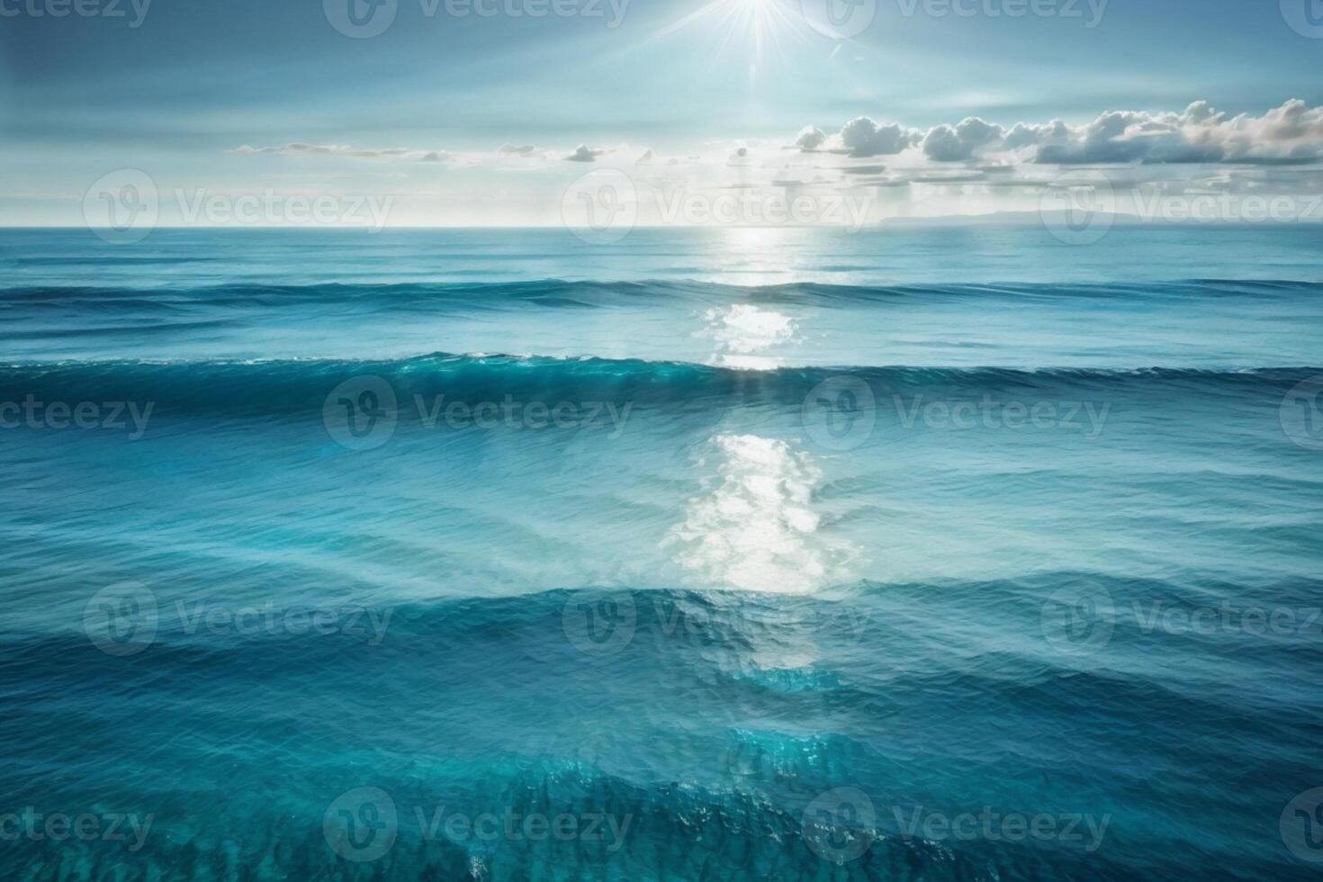 uma Visão do a oceano a partir de acima com ondas foto