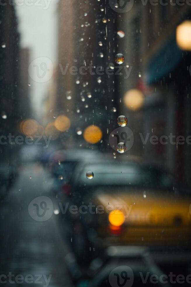 fundo do chuva em borrado bokeh foto