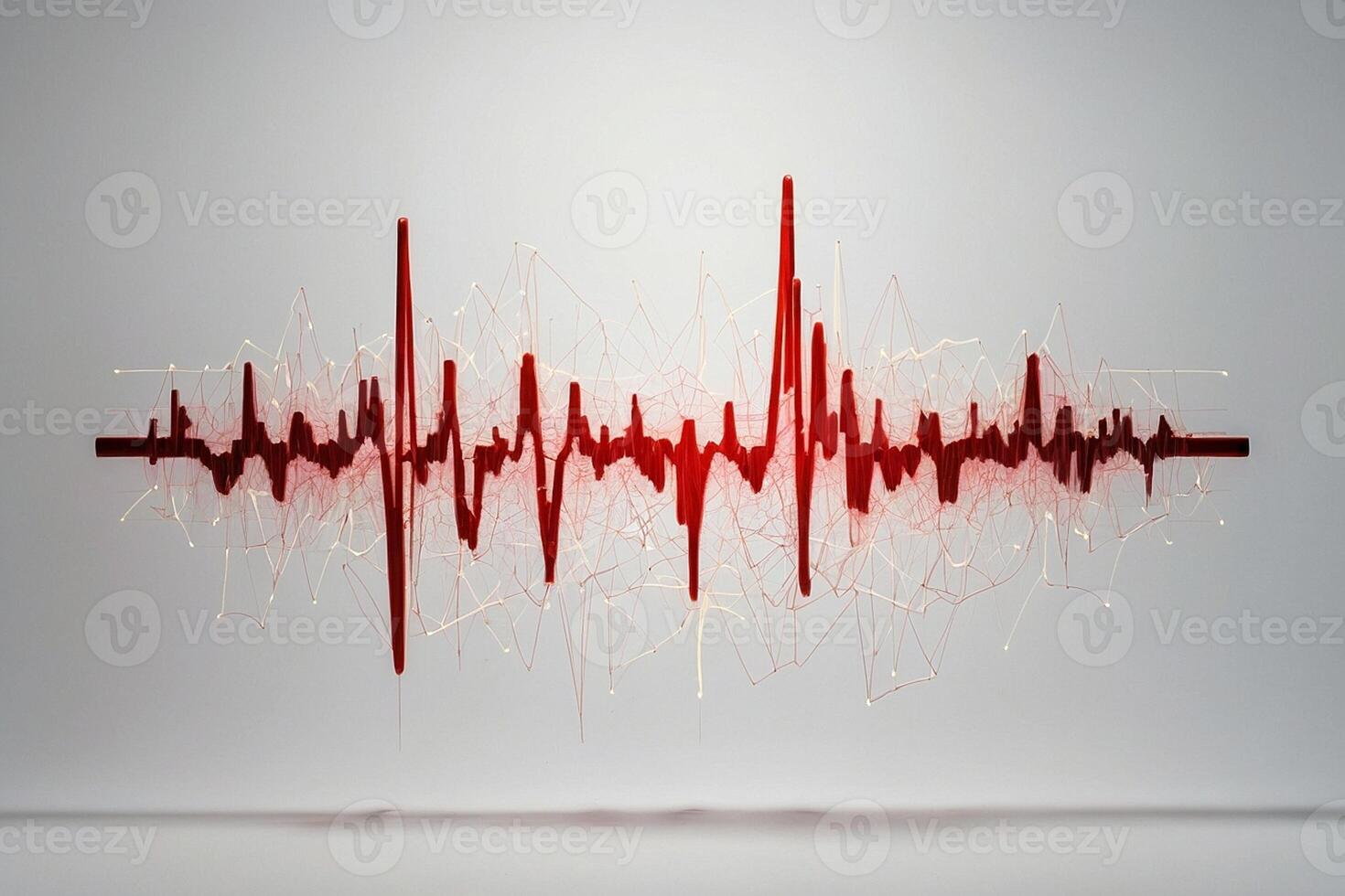 cardiograma dentro vermelho em uma branco fundo foto