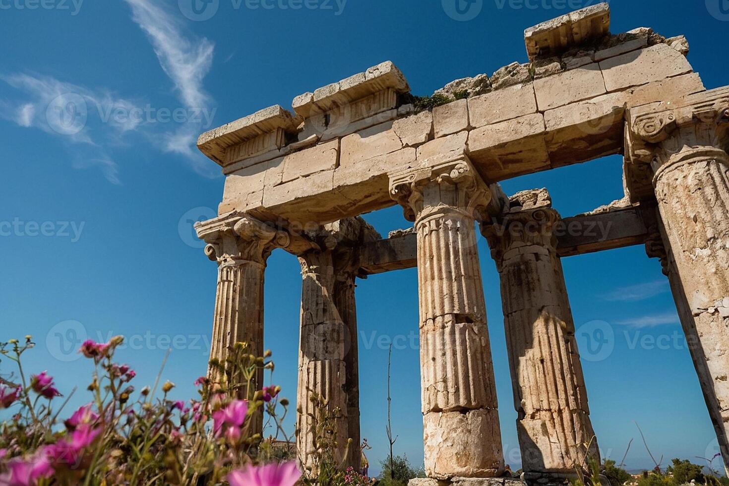 a ruínas do a têmpora do Apollo às Éfeso, Peru foto