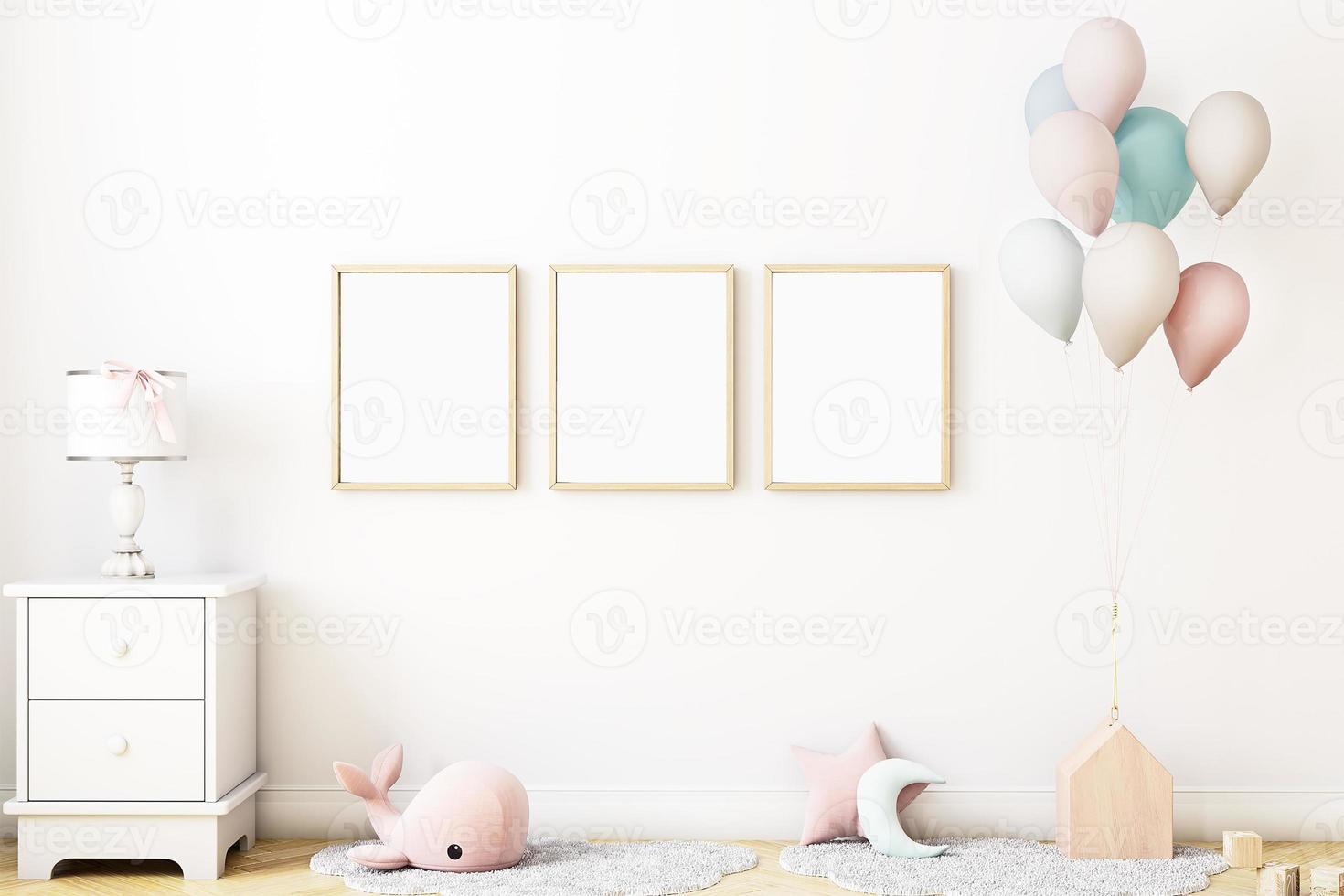 frame mockup kids 8x10, 3d render- 801 foto