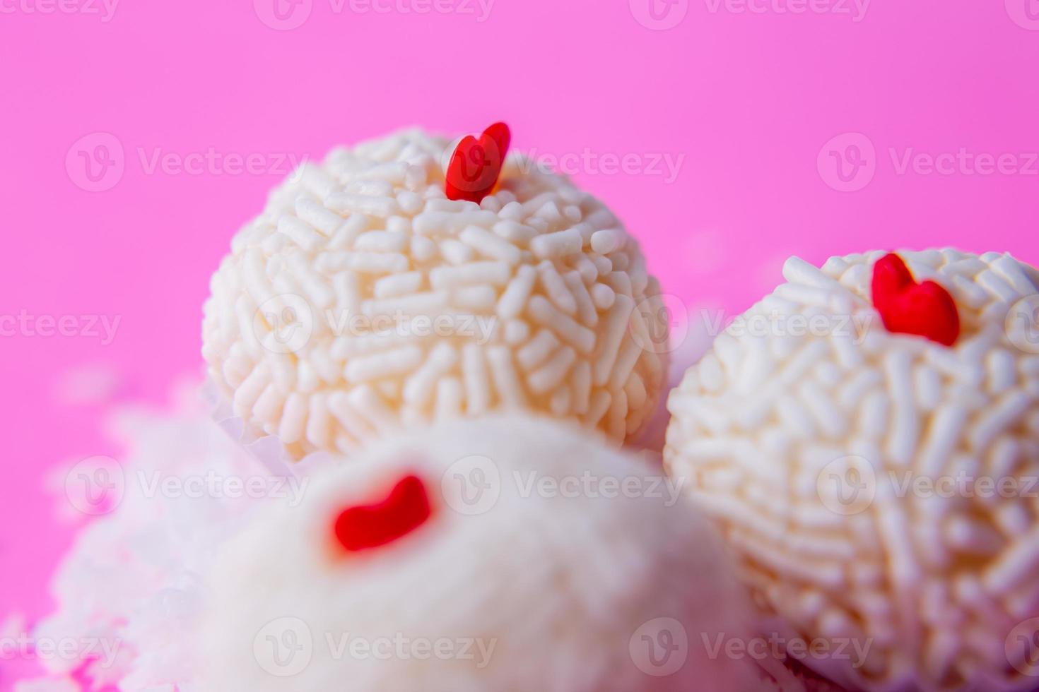 biscoitos de açúcar rosa e branco foto