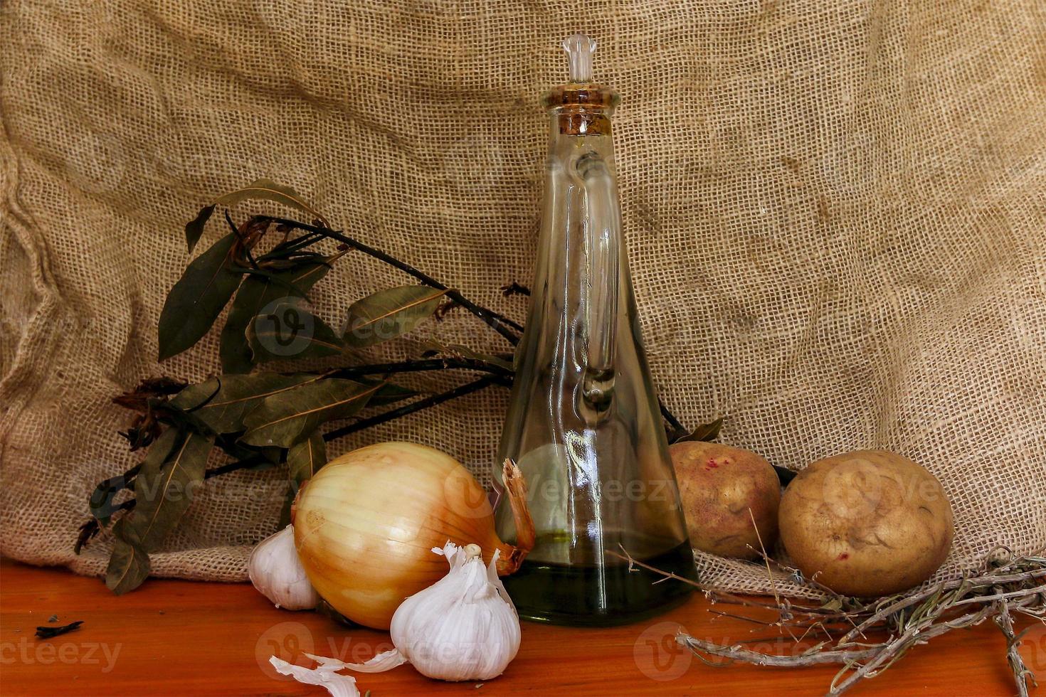 natureza morta de produtos culinários foto