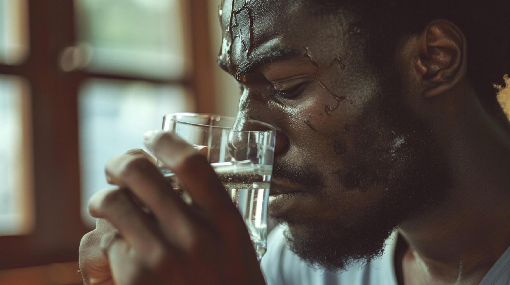 africano americano homem bebendo álcool foto