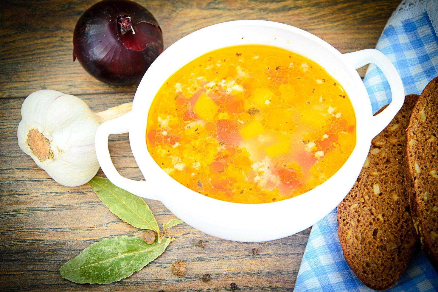 sopa de abóbora culinária dietética foto