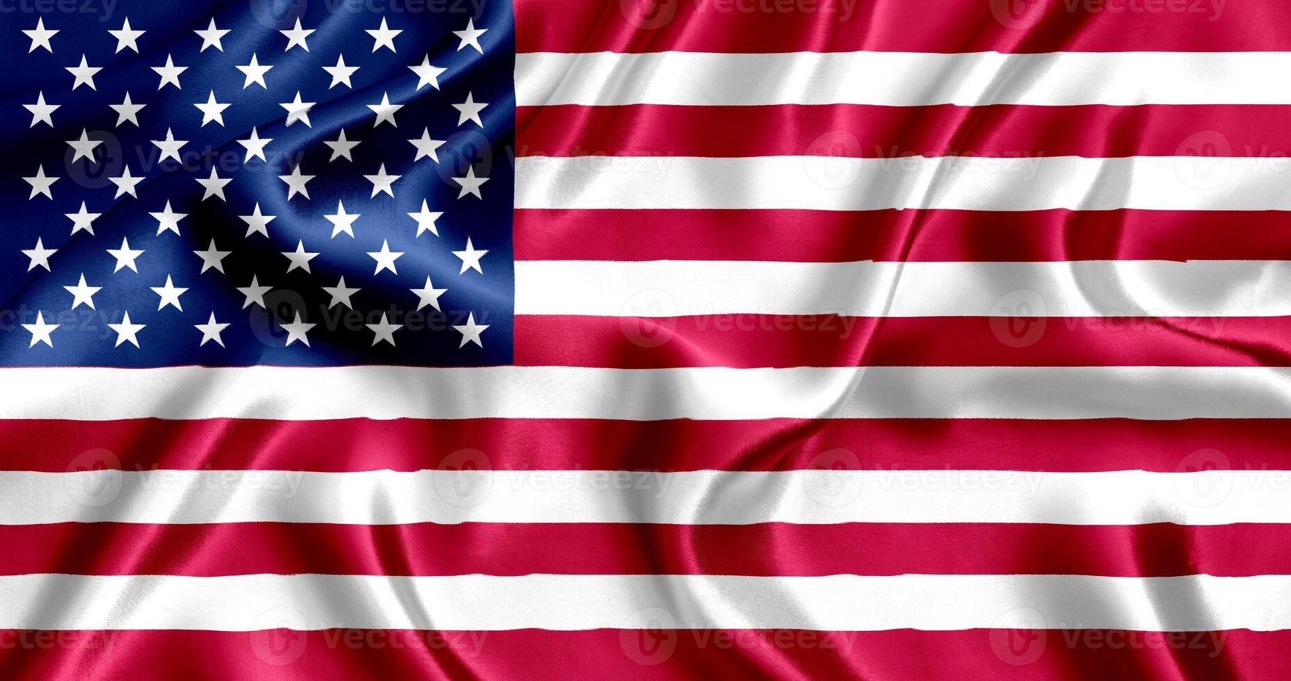 bandeira do EUA seda fechar-se foto