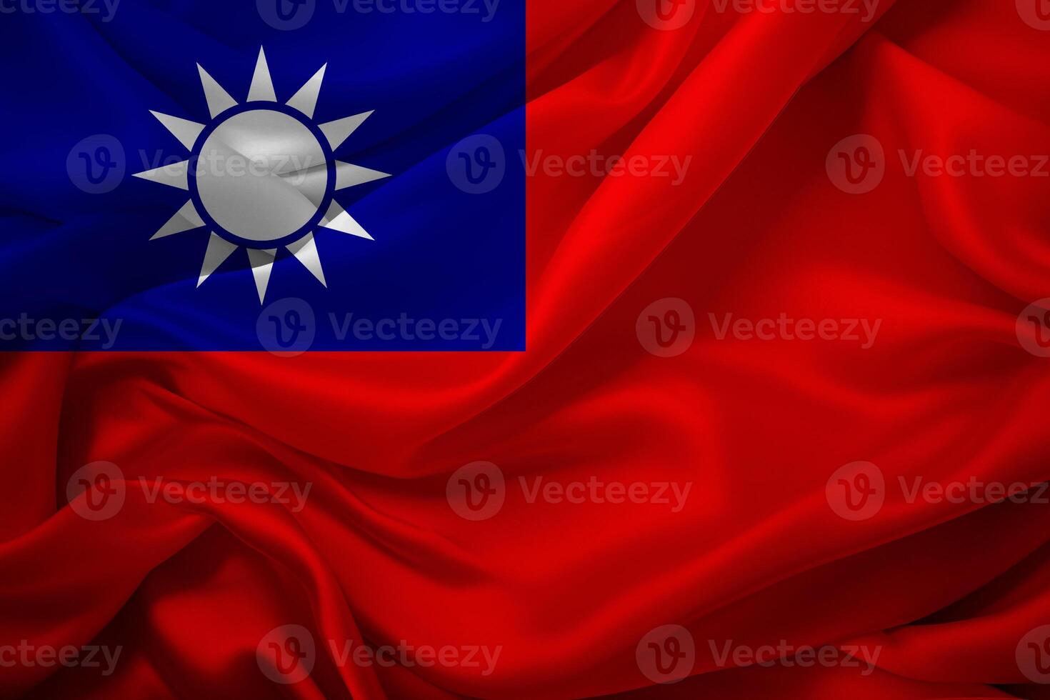 Taiwan bandeira ondulado foto