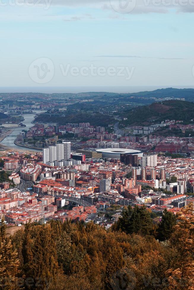 Bilbao cidade visualizar, Bilbau, Espanha, viagem destinos foto