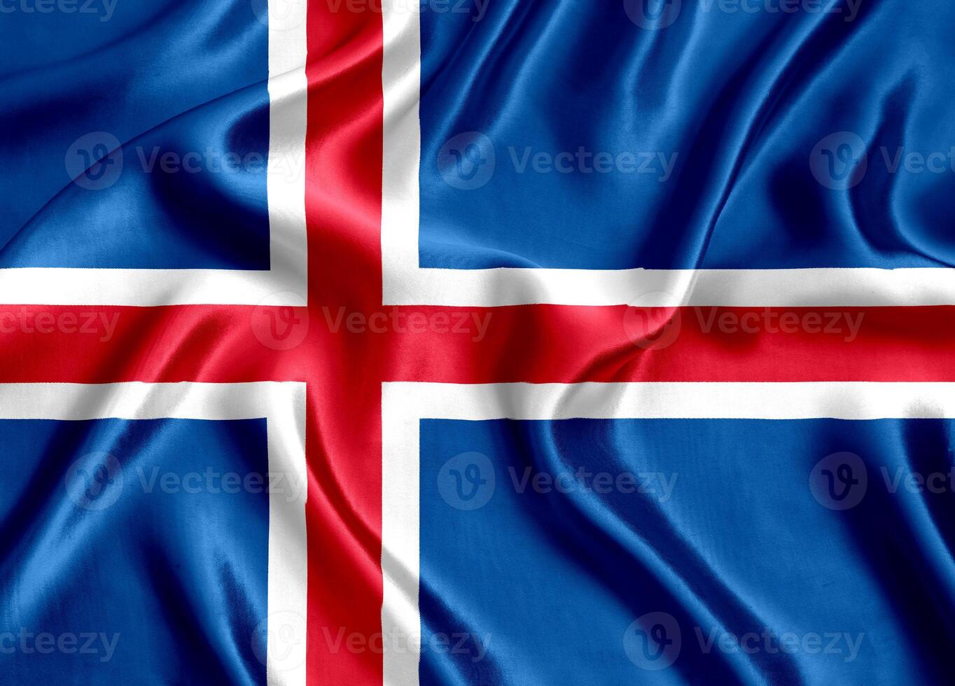 bandeira do Islândia seda fechar-se foto
