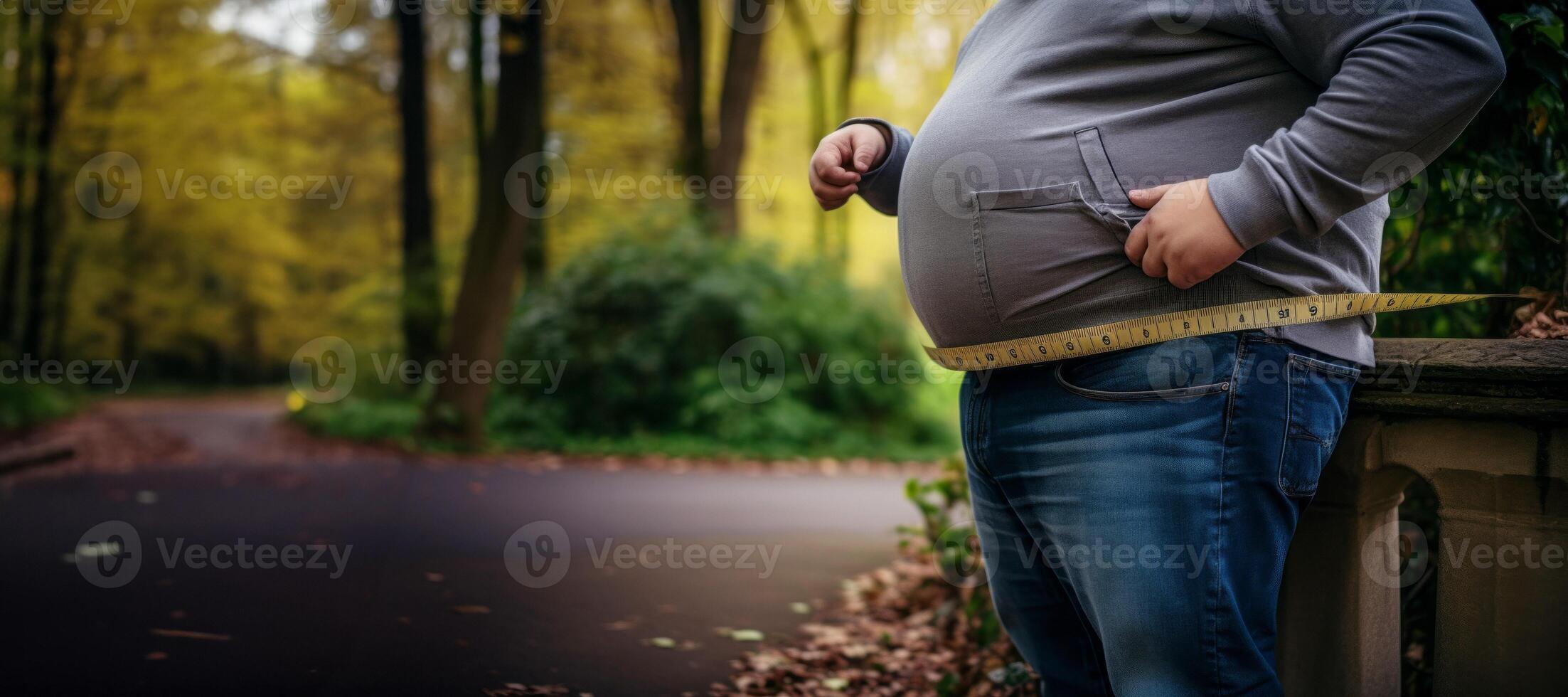 ai gerado excesso de peso dentro jeans generativo ai foto