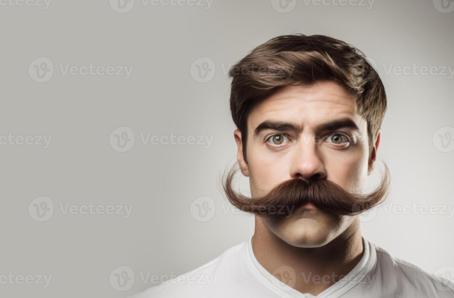 ai gerado ampla masculino bigode fechar-se generativo ai foto
