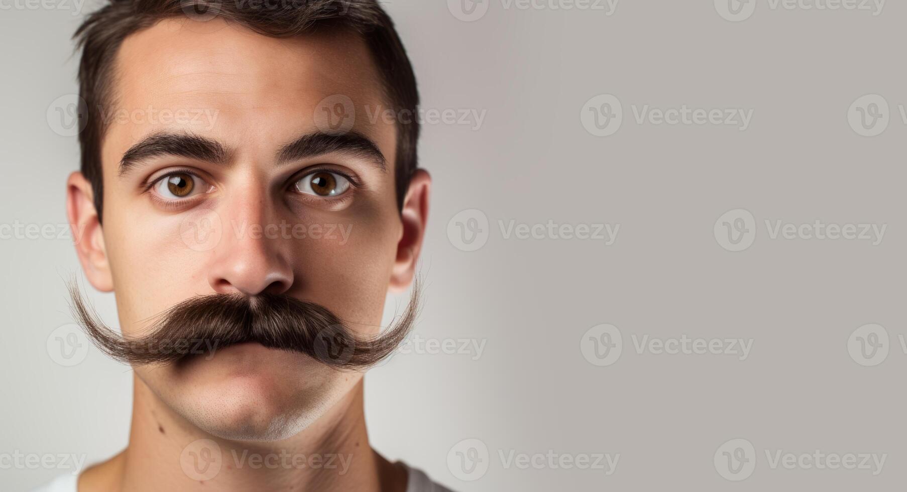 ai gerado ampla masculino bigode fechar-se generativo ai foto