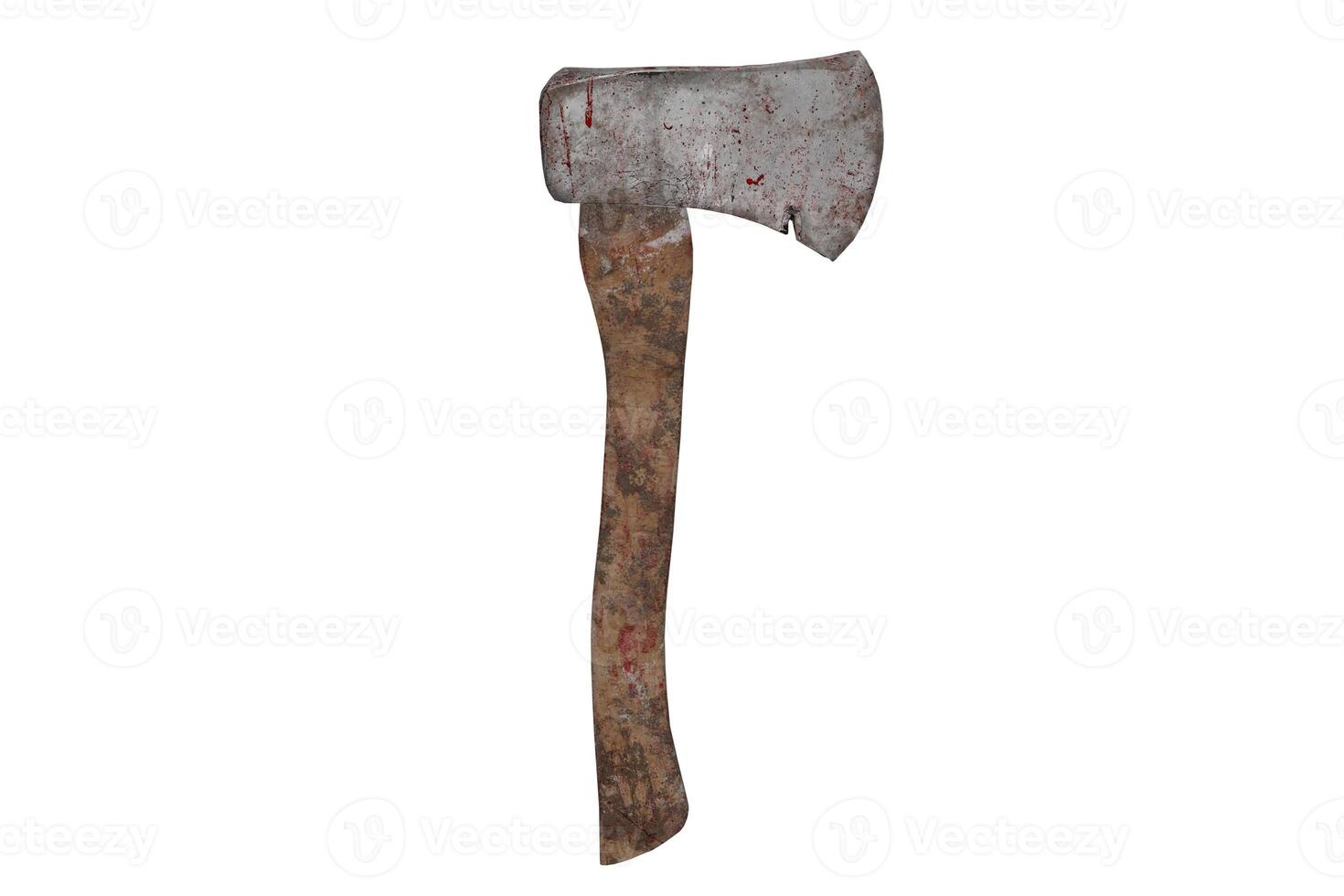 3d Renderização antigo viking machado foto