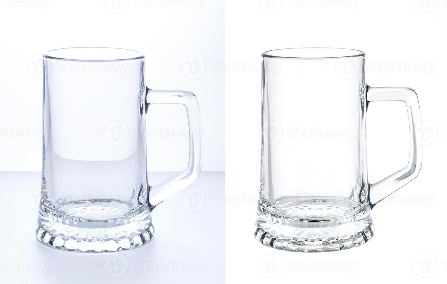 esvaziar Cerveja caneca isolado em branco fundo foto