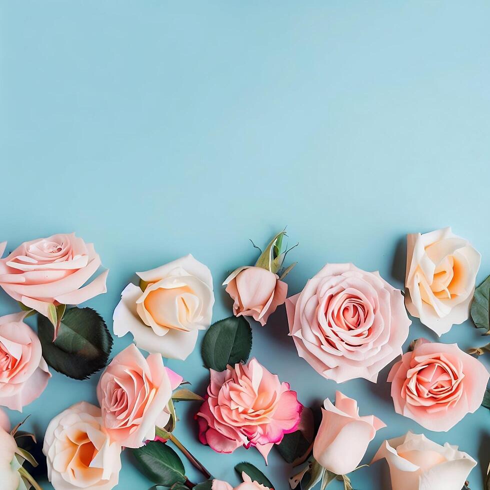 colorida flores e lindo floral bandeira imagem para mãe dia, mulheres dia, flor florescer, romântico, Casamento e dia dos namorados dia foto