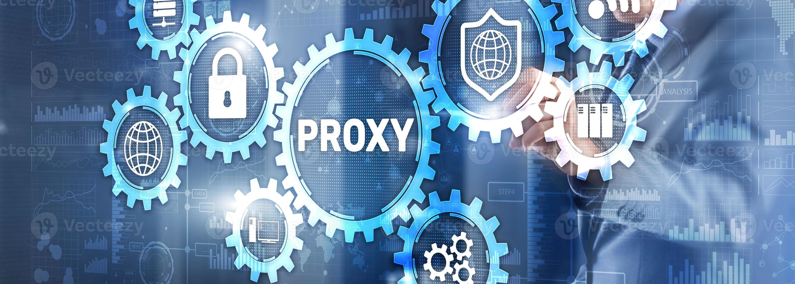 proxy. administrador de rede acessar o servidor proxy. conceito de tecnologia foto