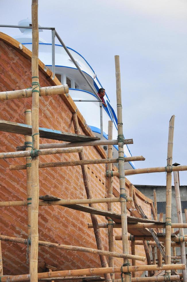 construção de barcos, equador foto