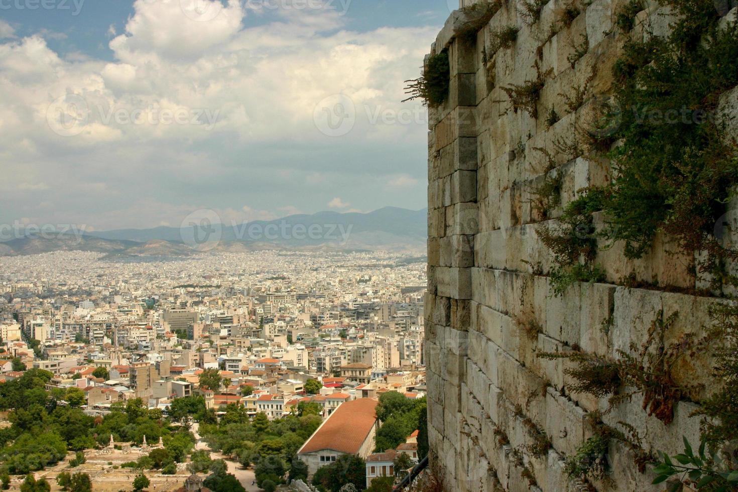 vista de Atenas, Grécia, do topo do partenon foto