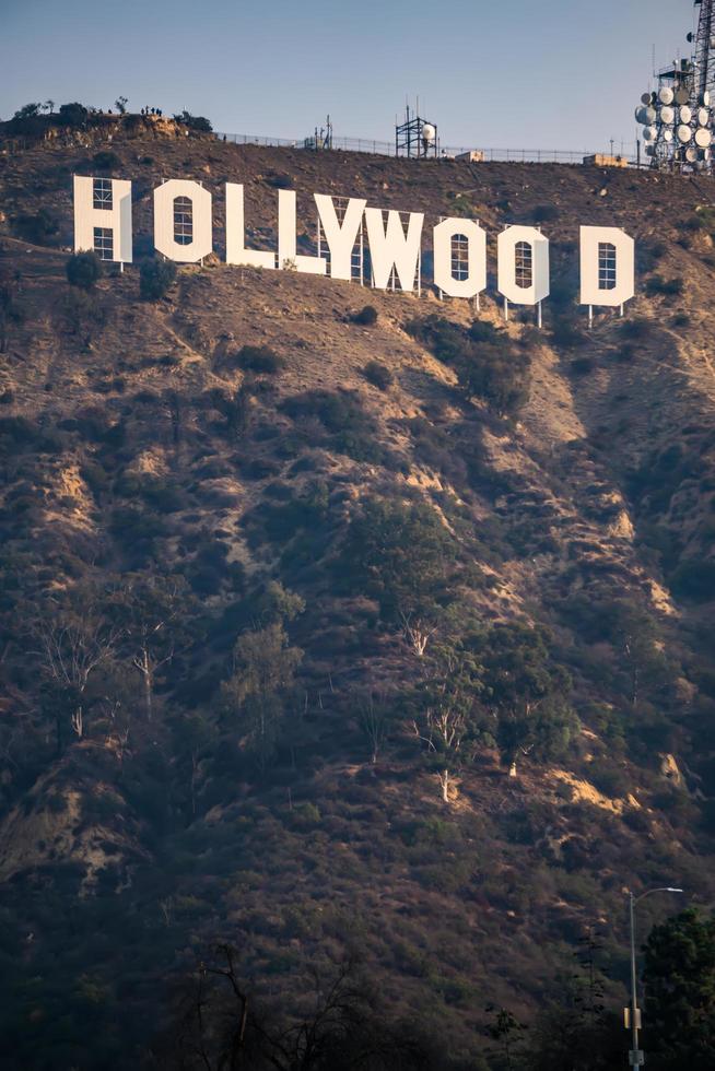 Vista aérea do letreiro de hollywood califórnia eua