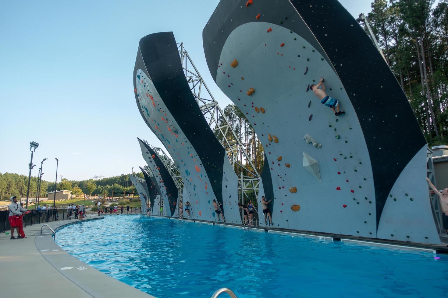 reno, nv, eua, 2021 - piscina de escalada em rocha foto