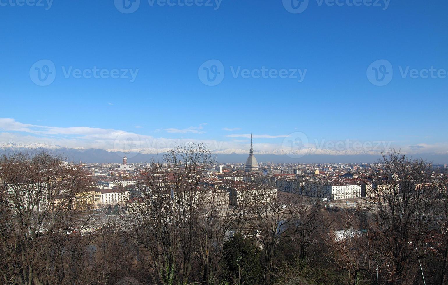 vista aérea de turin foto