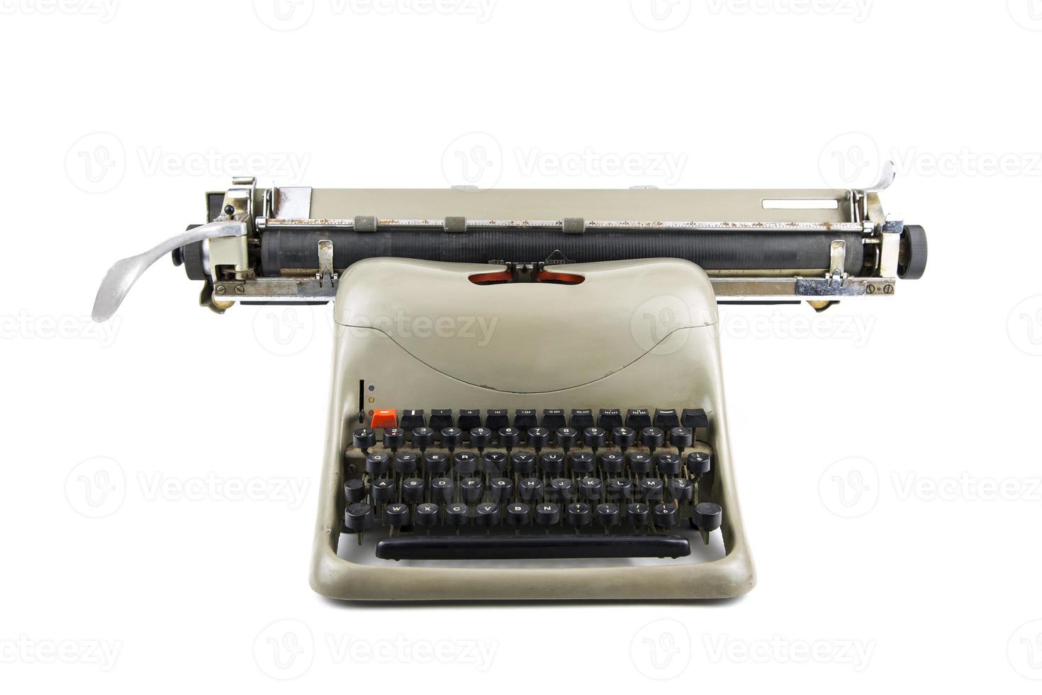 retrato isolado de uma velha máquina de escrever foto