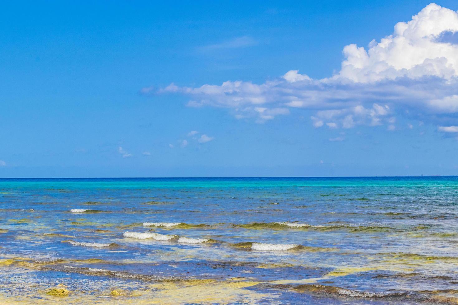 tropical mexicana colorida praia punta esmeralda playa del carmen mexico. foto