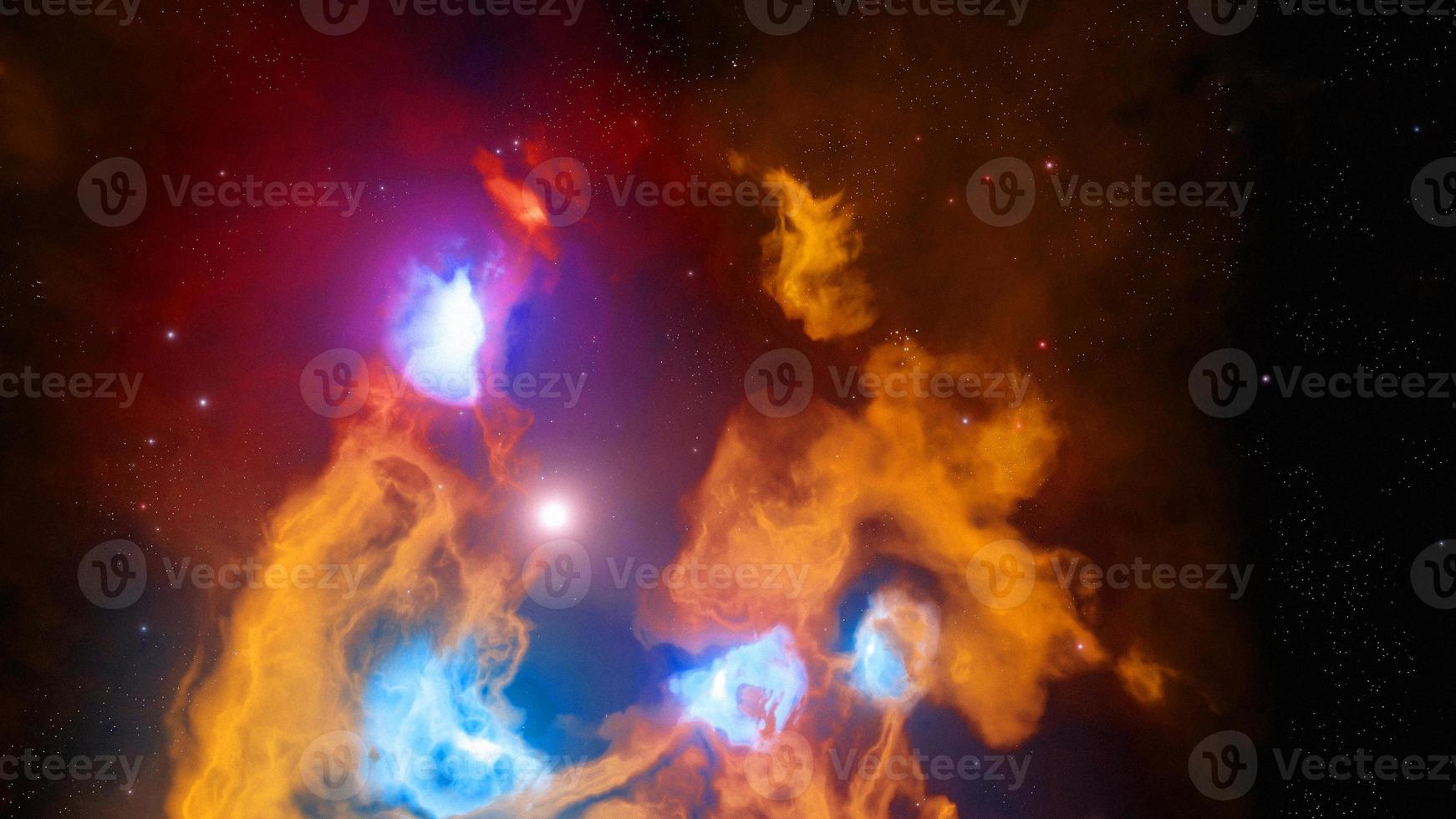 espaço laranja nebulosa escura galáxia no espaço profundo e beleza do universo foto