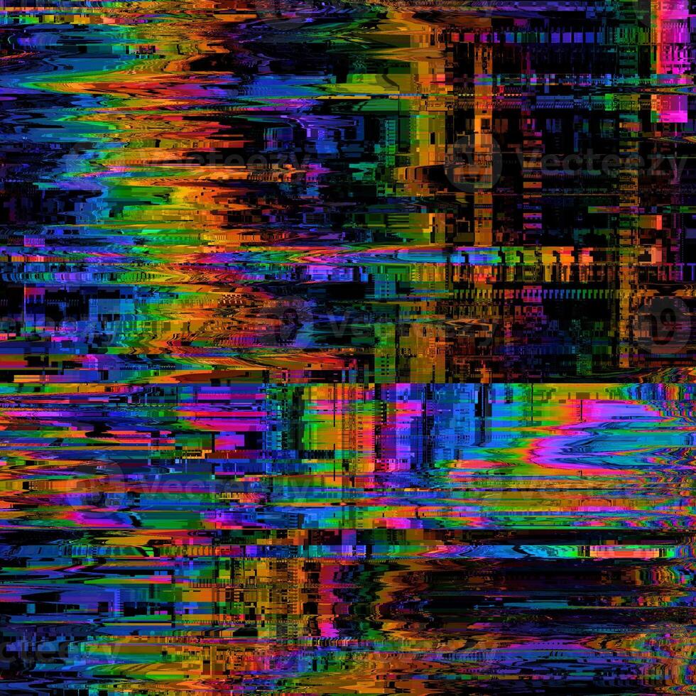 colorido único glitch texturizado sinal abstrato abstrato pixel glitch error foto