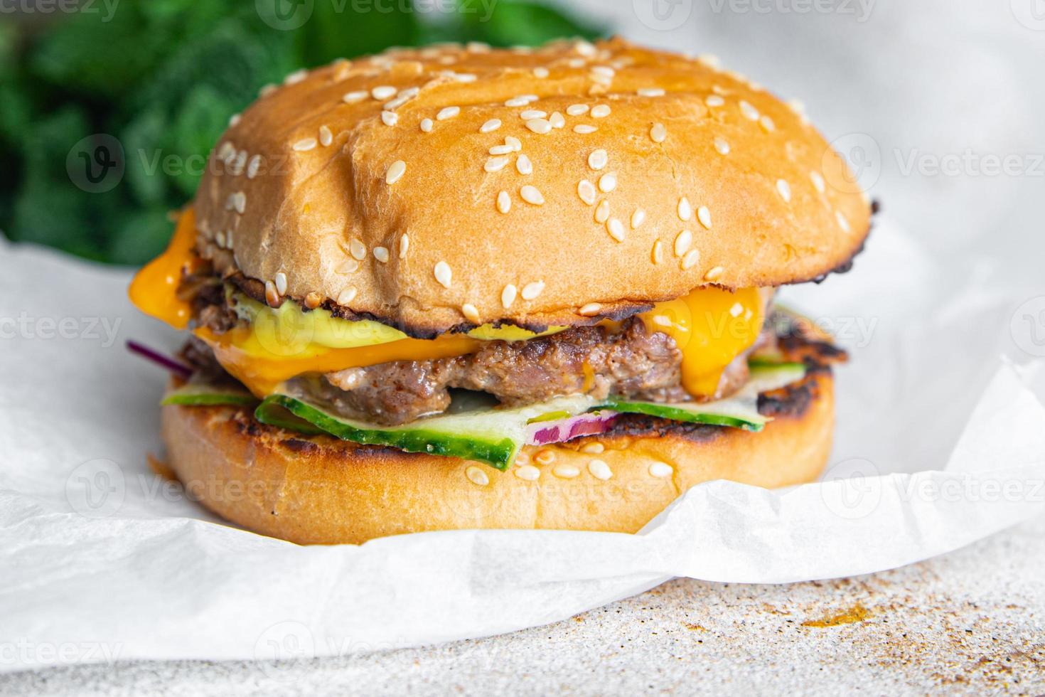 sanduíche de hambúrguer de frango lanche foto