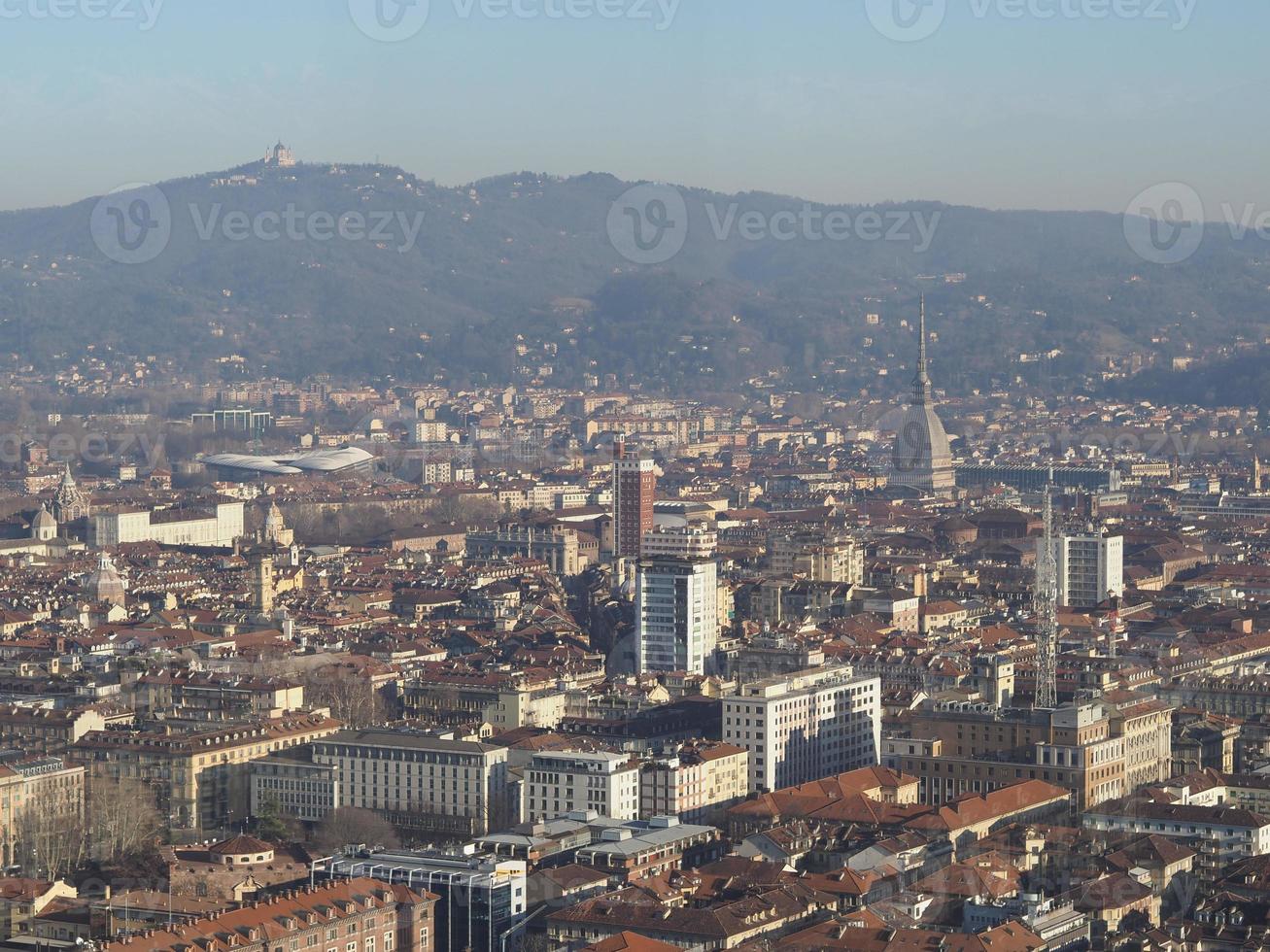 vista aérea de turin foto