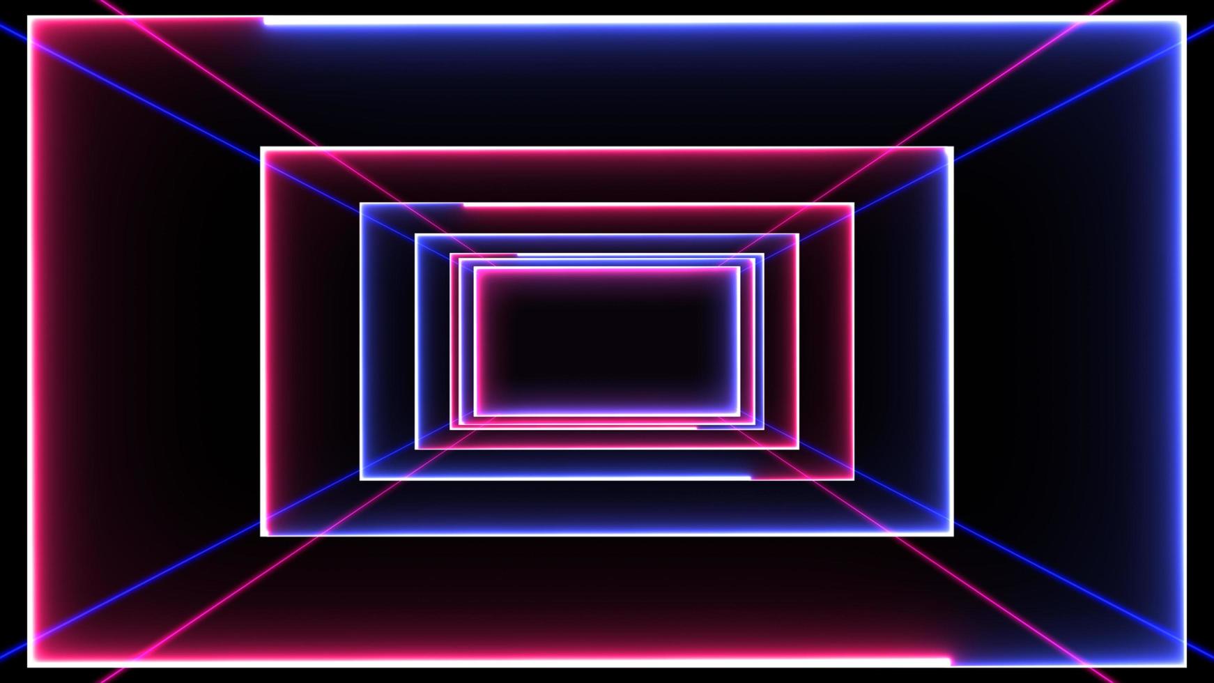 Tecnologia de néon em loop de fundo de sala 3D foto