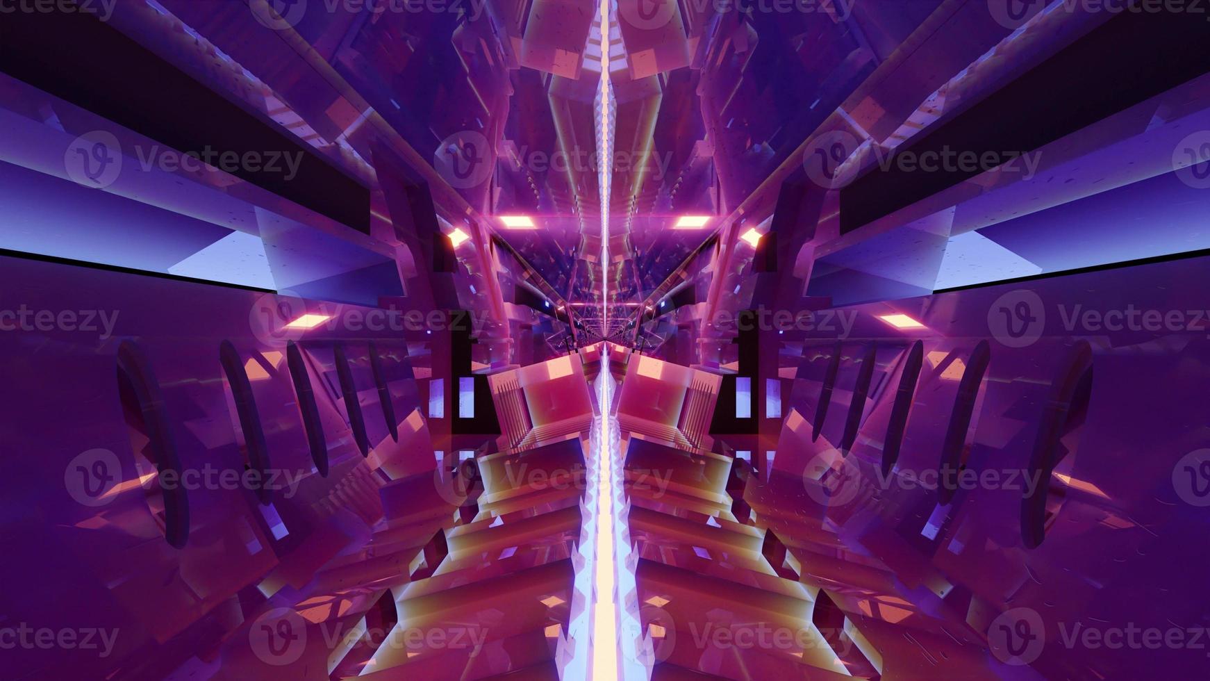 Ilustração 3D do túnel do espaço criativo 4k uhd foto
