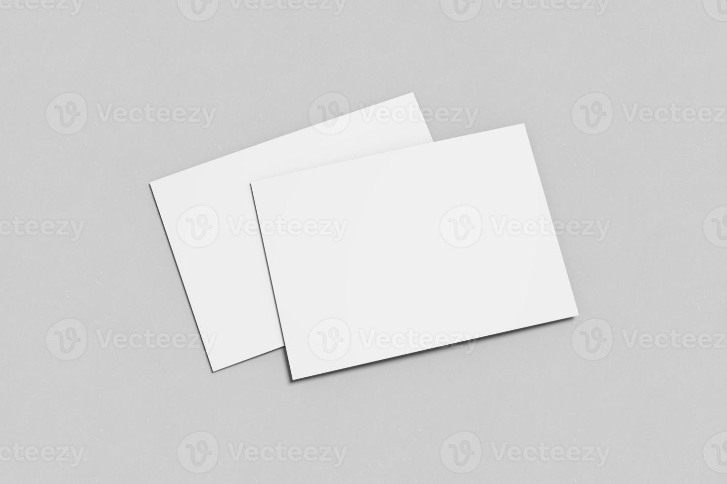 maquete de cartão postal de panfleto em branco foto