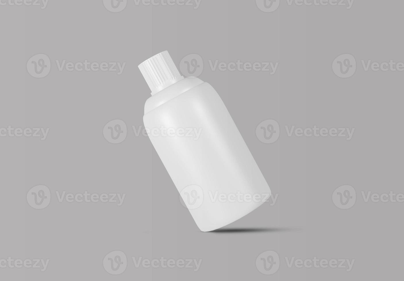 garrafa de plástico realista. modelo de simulação foto