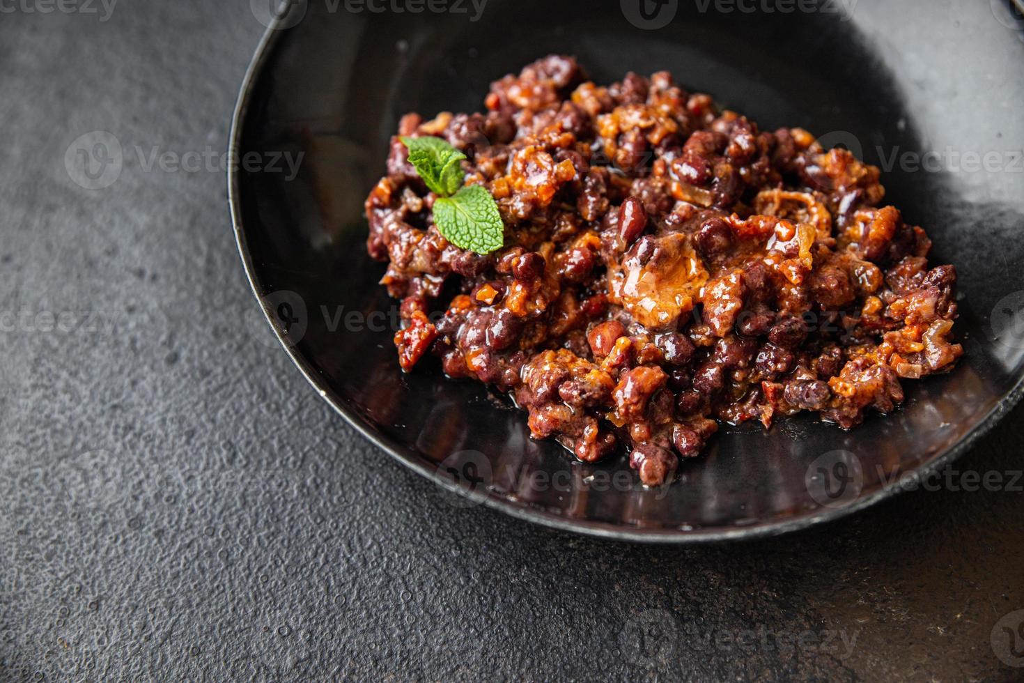 molho de feijão vermelho refeição saudável comida dieta lanche comida vegana ou vegetariana foto