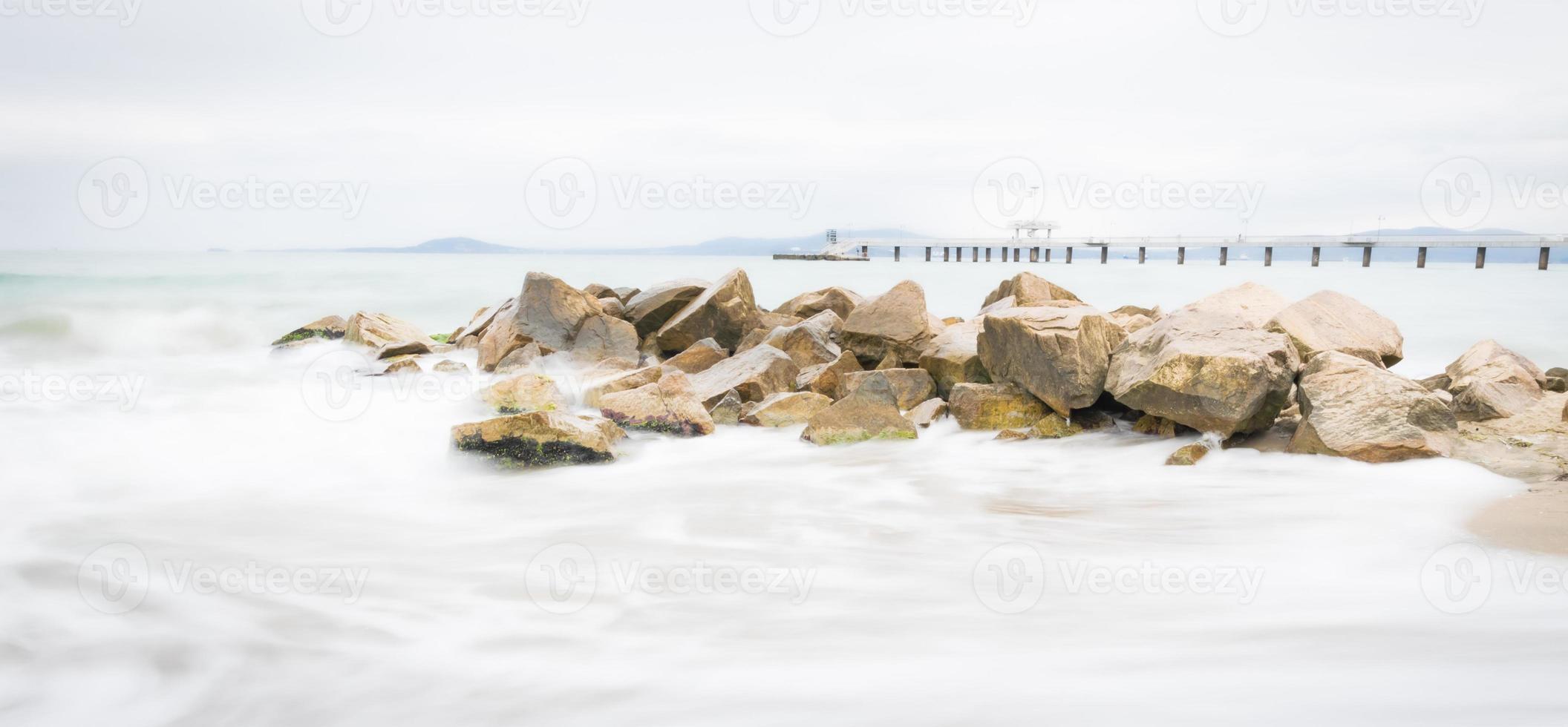 panorama da costa de burgas foto