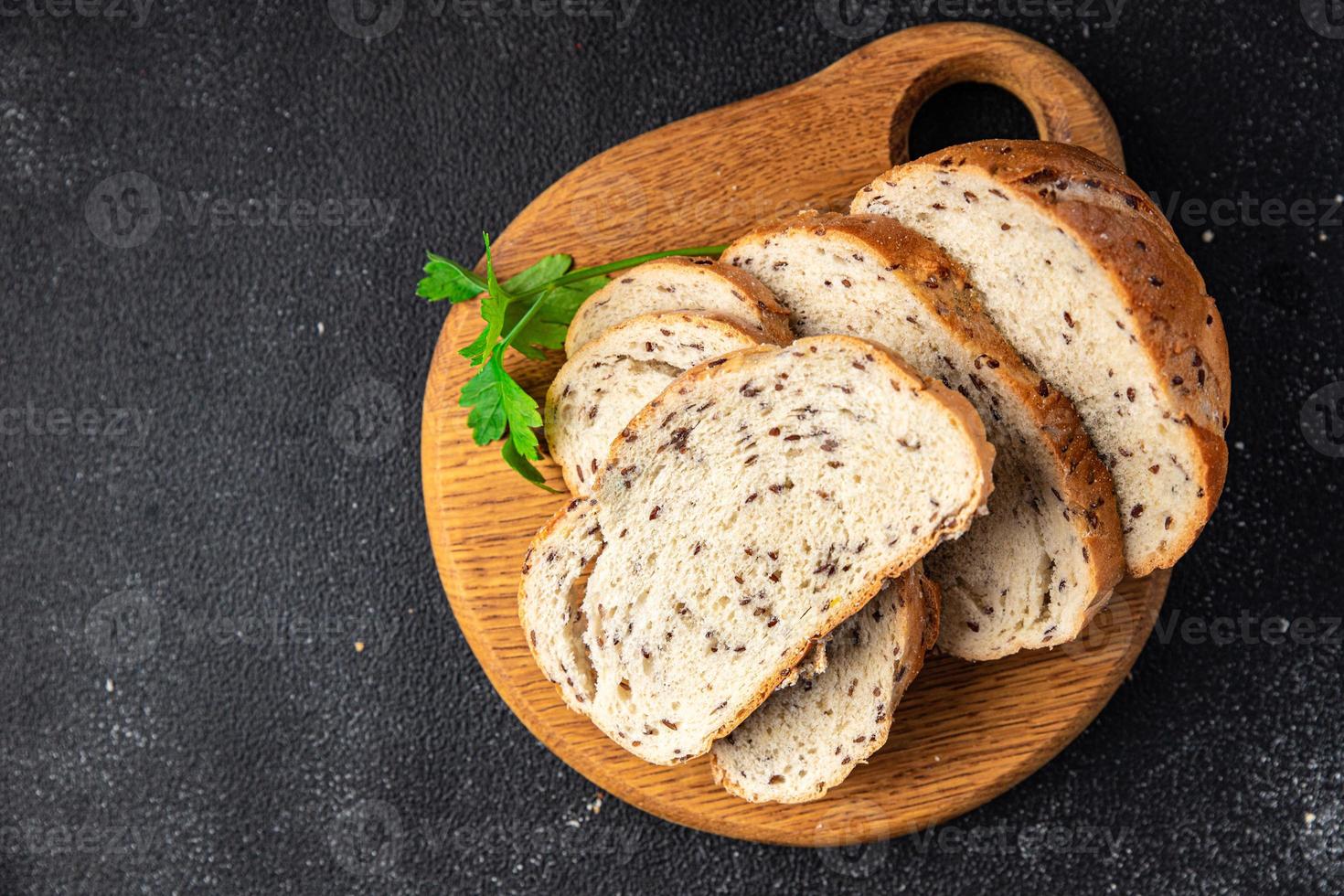 pão sementes de linho produto de panificação refeição saudável comida foto