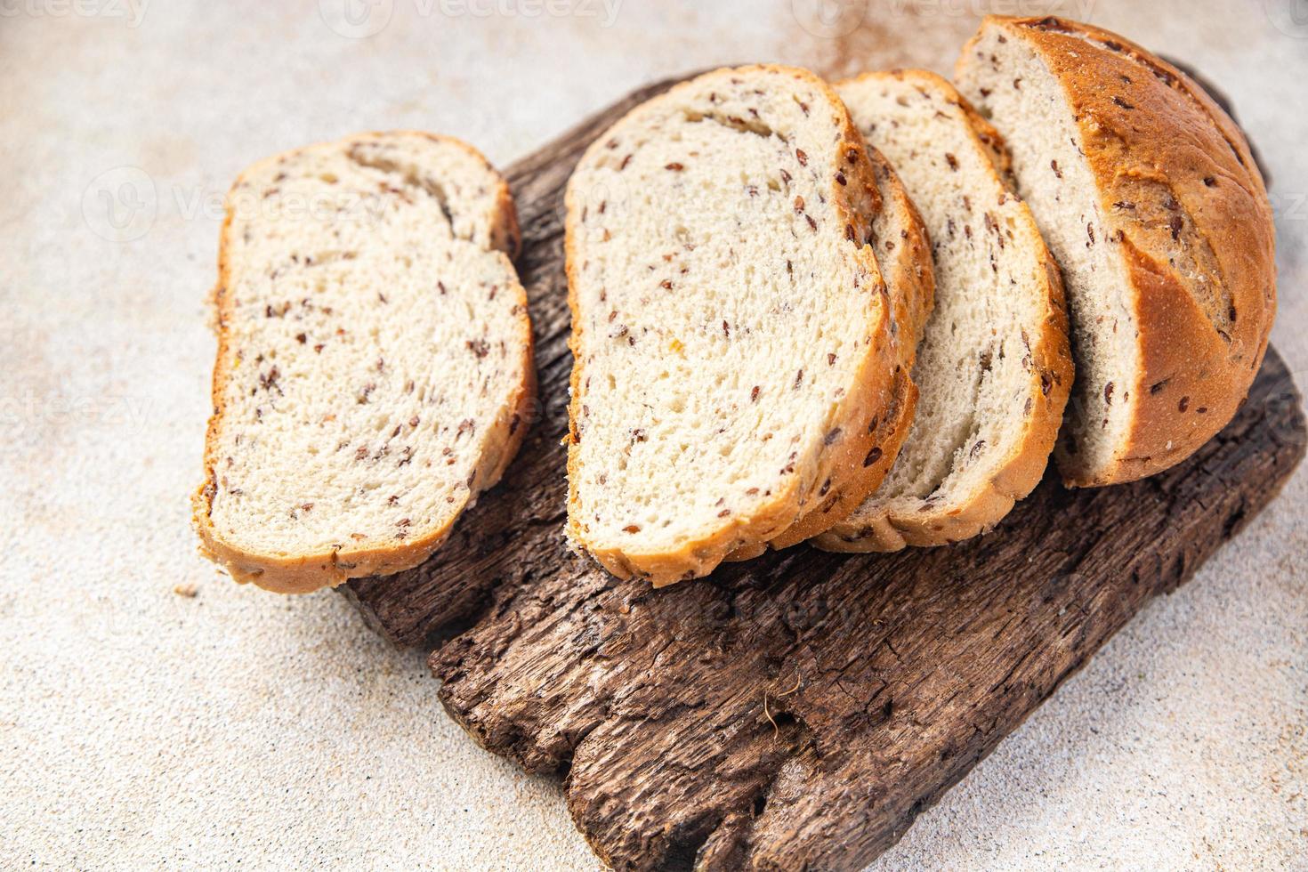 pão sementes de linho produto de panificação refeição saudável comida foto